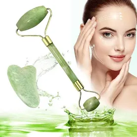 Natural Jade Face Roller Gua Sha Tool Set